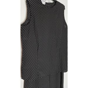 NEW ~ RENA ROWAN Women's Sz 10 Black w/ Polka Dot Dressy Sleeveless Top & Pants